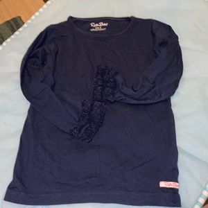 Ruffle Butts Navy Ruffled Long Sleeve Layering Tee
Size 8
